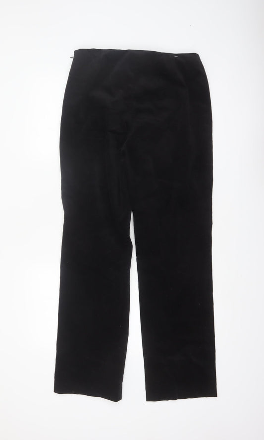Evan-Picone Women's Black Cotton Straight Leg Trousers Size 10
