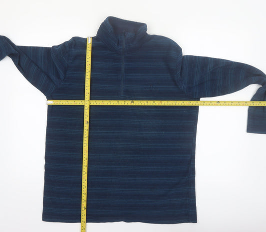 Hi Gear Men's Blue 1/2 Zip Fleece Pullover Sweatshirt Medium