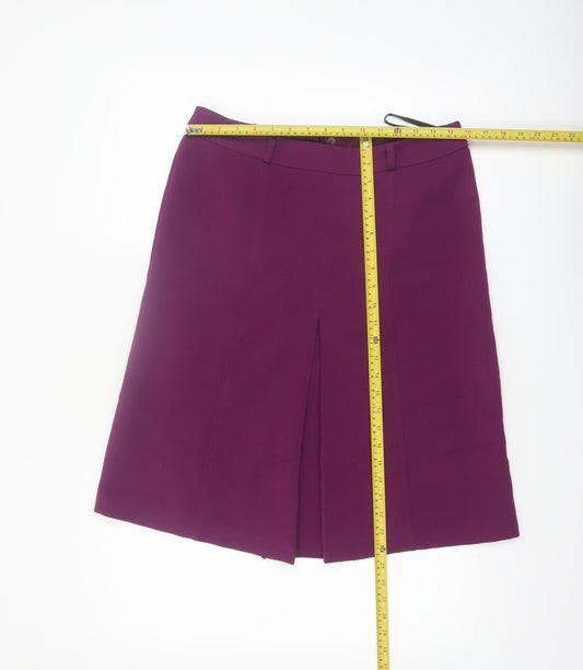 Marks and Spencer Women’s Purple A-Line Knee Length Skirt Size 12