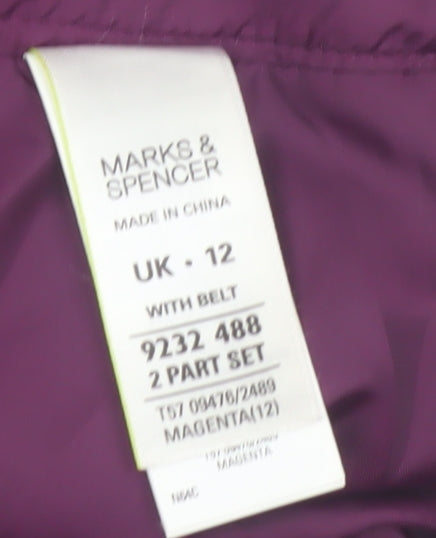 Marks and Spencer Women’s Purple A-Line Knee Length Skirt Size 12