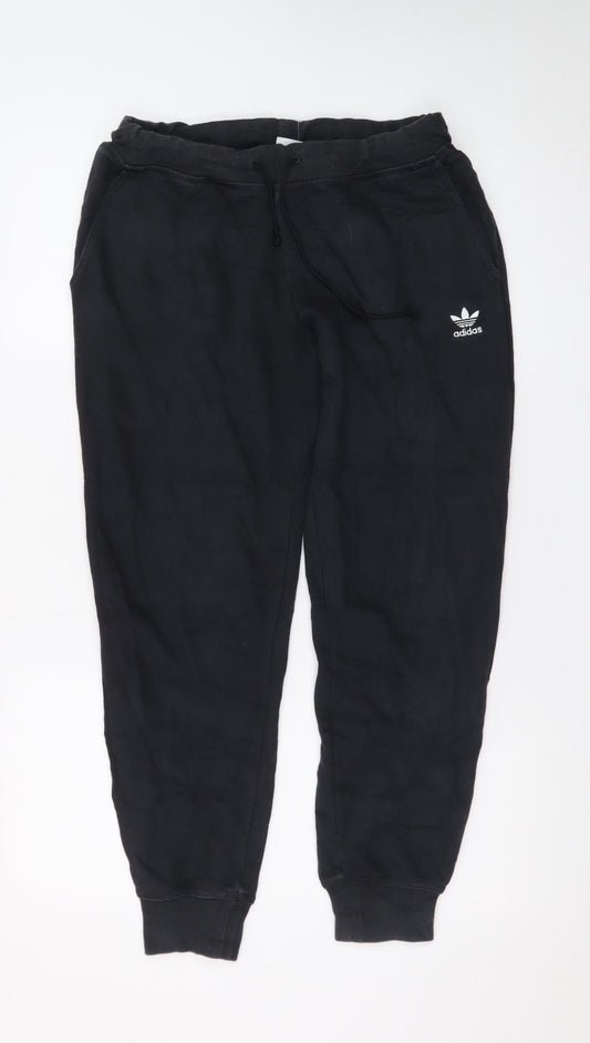 Adidas Men's Black Jogger Trousers Size S Regular Fit