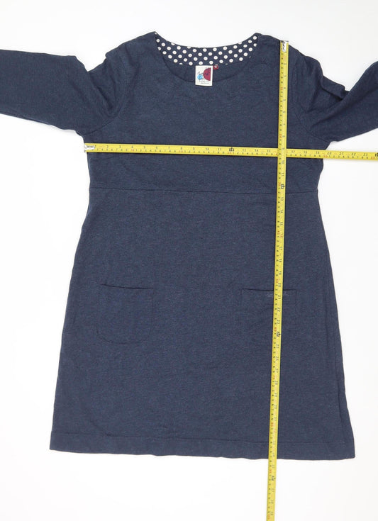 Weird Fish Women’s Blue Knee Length Shift Dress Size 16