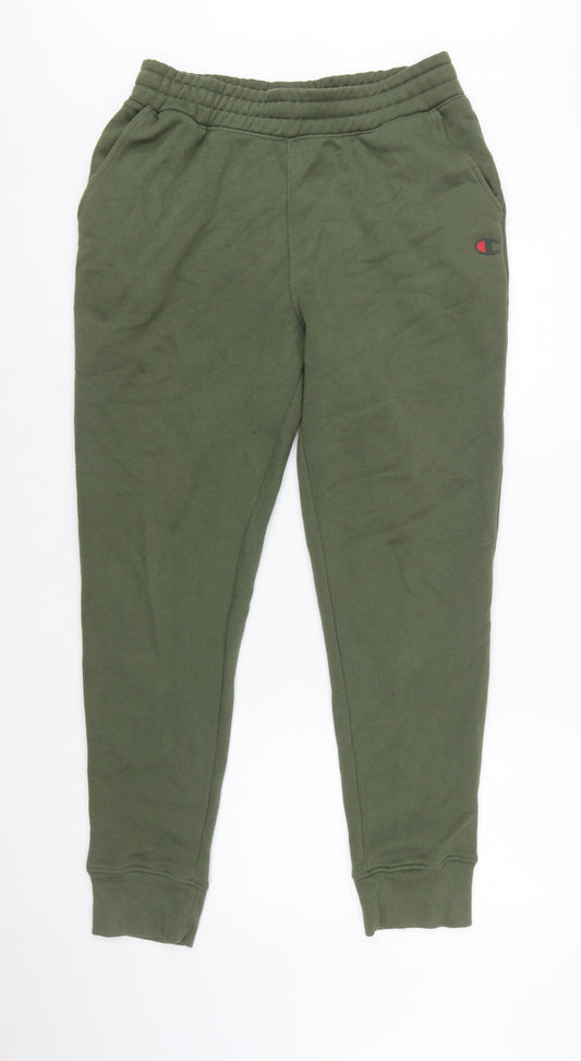 Champion Men’s Green Jogger Trousers Size M Fleece Comfort Fit