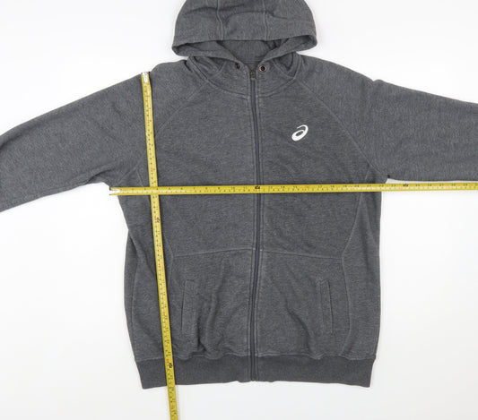 Asics Men's Grey Full Zip Hoodie XL Sports Fleece