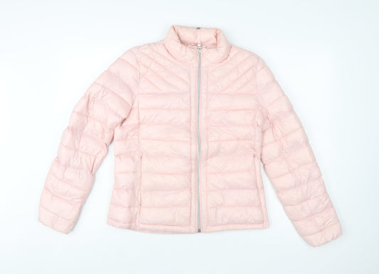 GAP Women's Pink Puffer Jacket M Lightweight Quilted Winter Coat