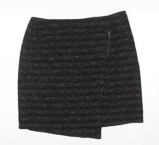 Marks and Spencer Women Black Size 16 Tweed Pencil Skirt