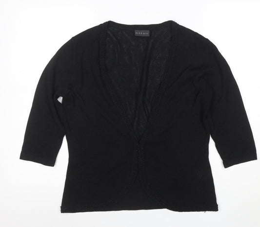 Alex & Co Women’s Black Size 14 Viscose Acrylic Beaded Cardigan