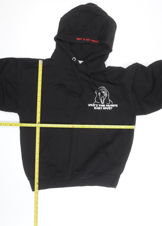 Ratchet Men’s Black Pullover Hoodie L Horror Graphic Print Sweatshirt