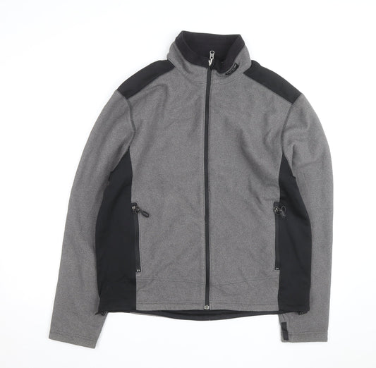 Eddie Bauer Men's Grey Softshell Full Zip Jacket Size M