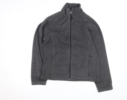 Columbia Women's Grey Fleece Full Zip Jacket Size S Lightweight Outdoor