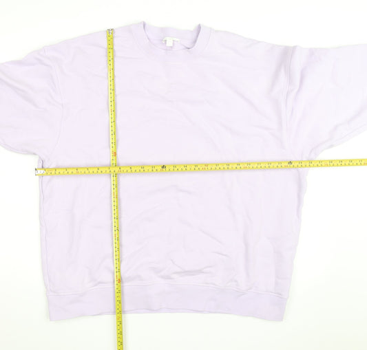 COS Men's Purple Cotton Crew Neck Pullover Sweatshirt Size M
