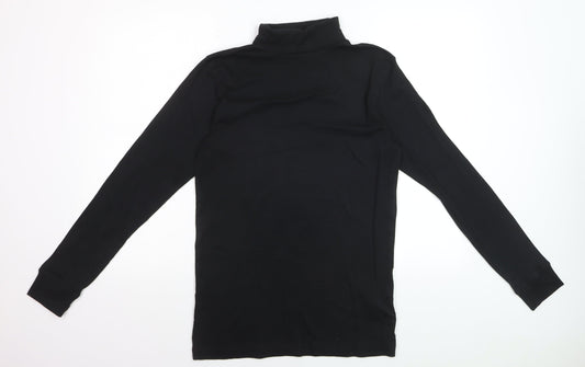 Cotton Traders Women’s Black Roll Neck Long Sleeve Cotton Jumper M