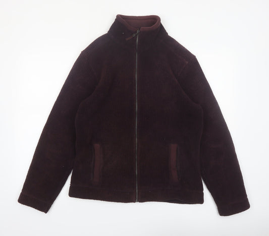 Marks and Spencer Men's Purple Fleece Full Zip Jacket Size S