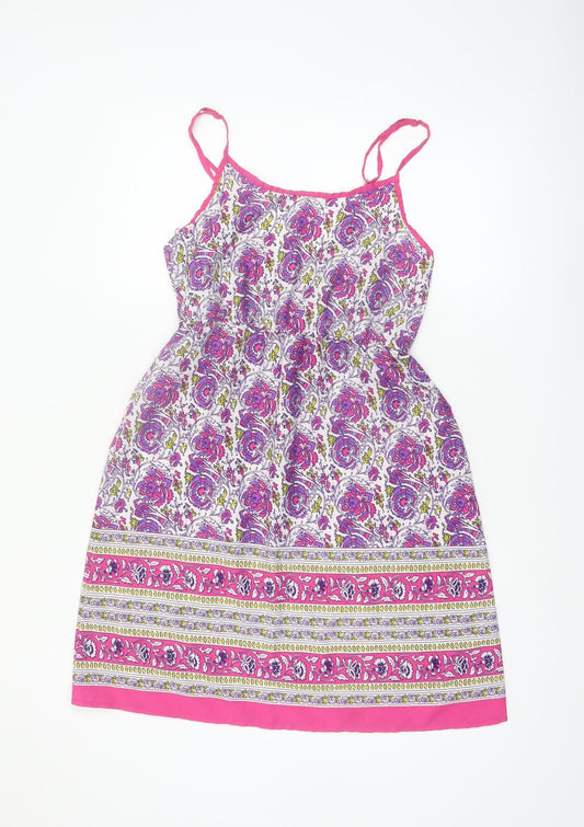 Ocean Club Womens Multicoloured Scoop Neck Slip Dress Size 6-8