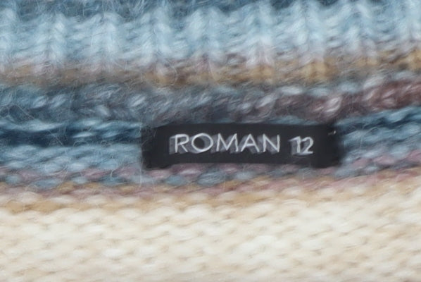 Roman Women’s Multicoloured Striped Crew Neck Long Sleeve Pullover Jumper Size 12