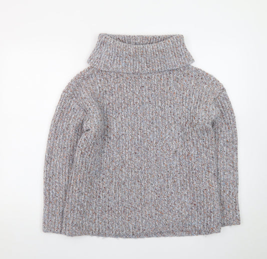 Great Plains Women’s Grey Chunky Roll Neck Jumper Size 10