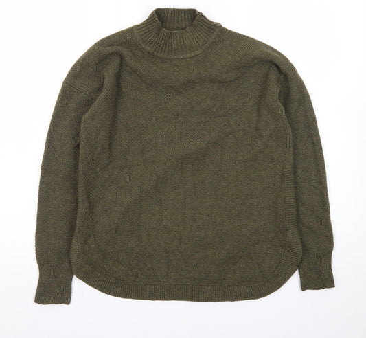 Warehouse Women's Green Mock Neck Long Sleeve Knit Jumper Size 8