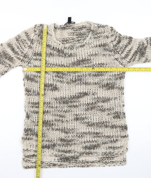 Mango Women's Multicoloured Chunky Knit Pullover Jumper Size 12