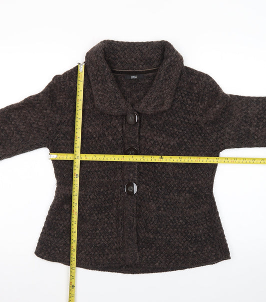 Marks and Spencer Women's Brown Collared Cardigan UK 14