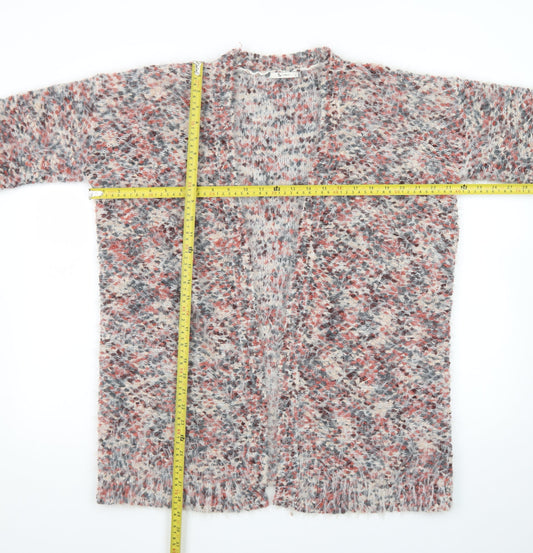 Tu Women Multicoloured Size 12 Chunky Knit Open Cardigan