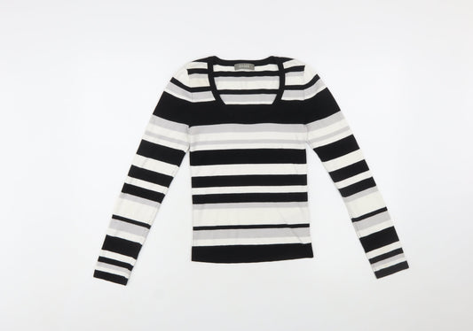 Oasis Women’s Multicoloured Striped Scoop Neck Jumper Size S
