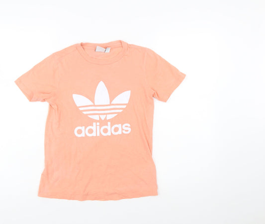 Additional front view of Adidas women’s coral t-shirt medium short sleeve crew neck casual top