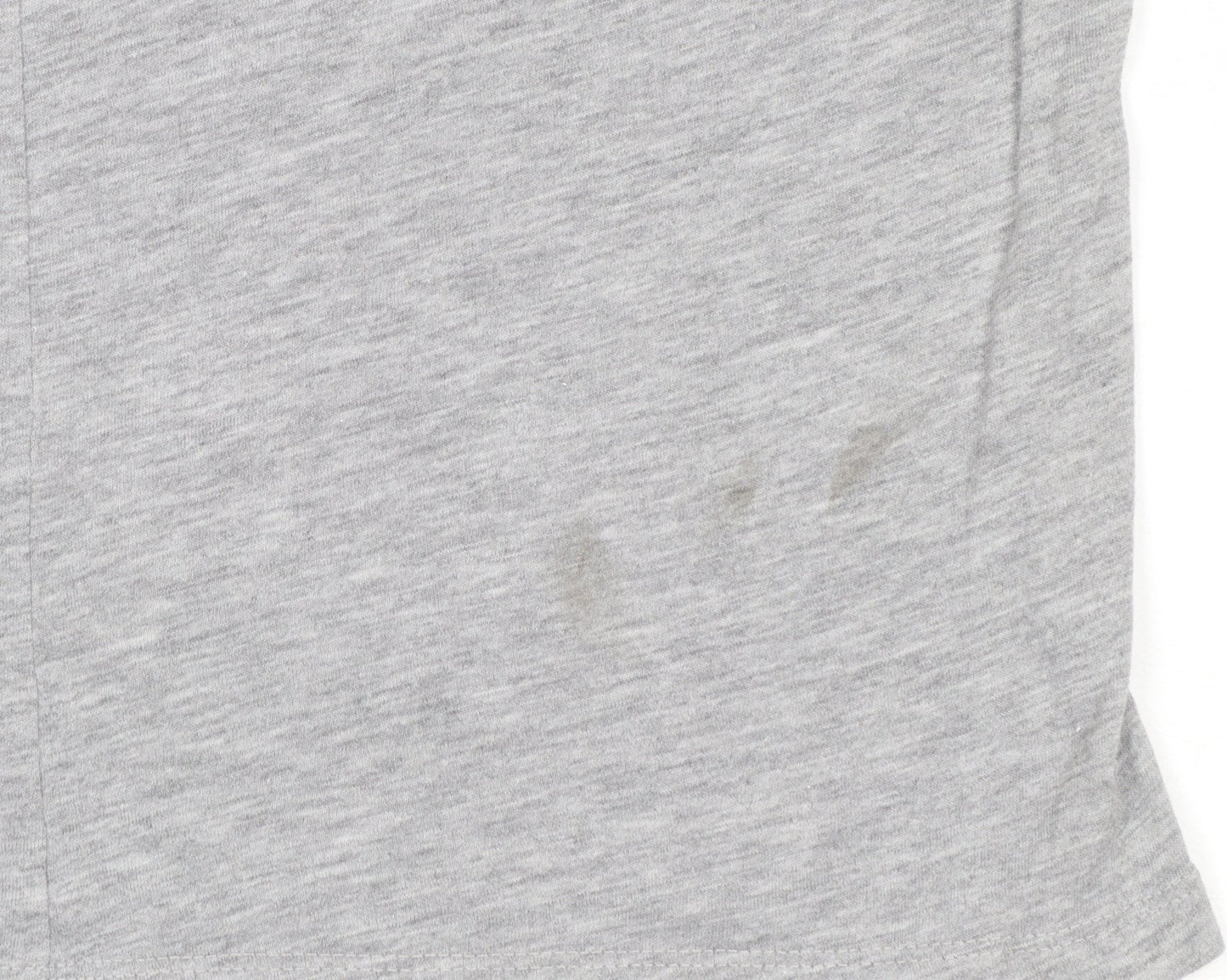 Disney Women’s Grey Cropped Mickey Mouse T-Shirt Size 10