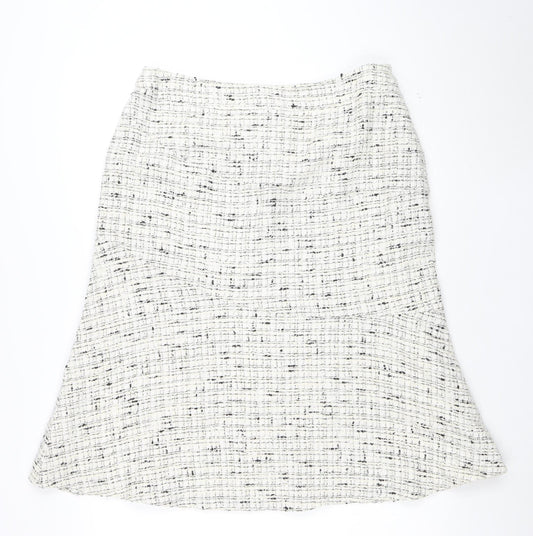 Kaliko Women Ivory Tweed Wool Pencil Skirt Size 14