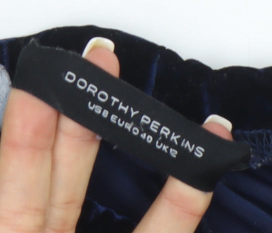 Dorothy Perkins Women’s Blue Velvet Leggings Size 12