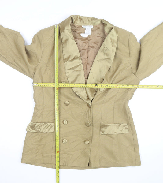 Lew Magram Women Beige Blazer Size 12 Classic Formal Workwear
