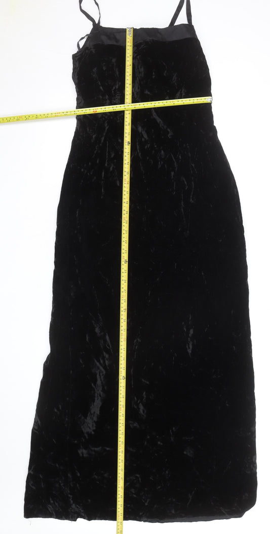 Brooks Brothers Women’s Black Velvet Long Slip Dress Size 8