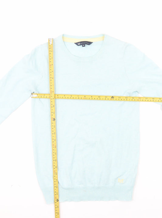 Crew Clothing Company Women’s Blue Cotton Cashmere Jumper Size 8