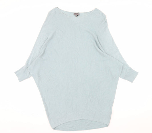Phase Eight Women's Blue Boat Neck Relaxed Fit Jumper XS