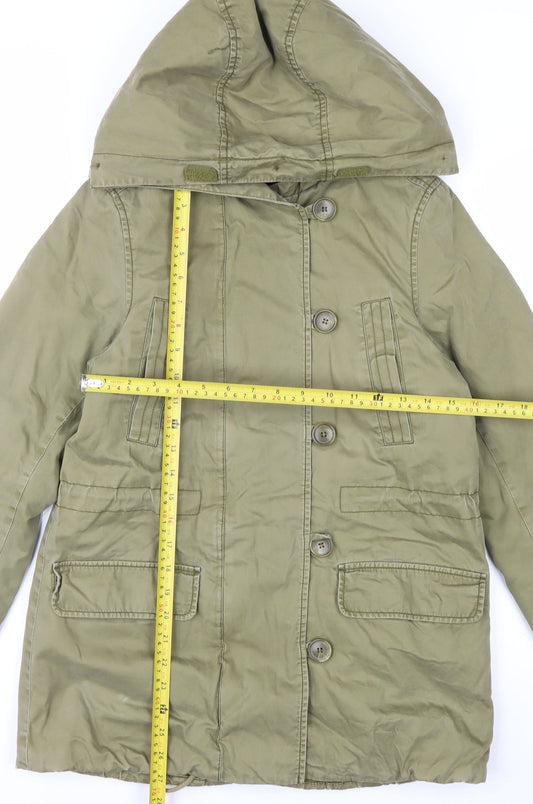L.O.G.G. Men’s Green Hooded Cotton Parka Coat Size S