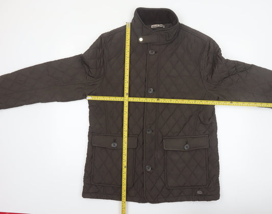 Hammond & Co. Men's Brown Quilted Mid-Length Jacket Size L
