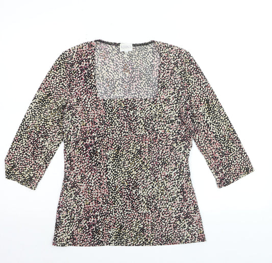 Additional front view of Kaliko Women’s Multicoloured, size UK 10, Tunic Blouse 3/4 Sleeve