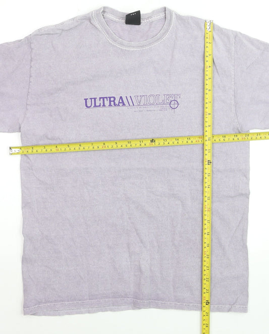 Urban Outfitters Men's Purple Ultra Violet Graphic T-Shirt Size S