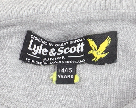 Additional view of Lyle & Scott Junior Grey Short Sleeve Polo Shirt 14-15 Years