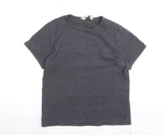 Laura Ashley Women's Grey Cotton Short Sleeve T-Shirt Size 18
