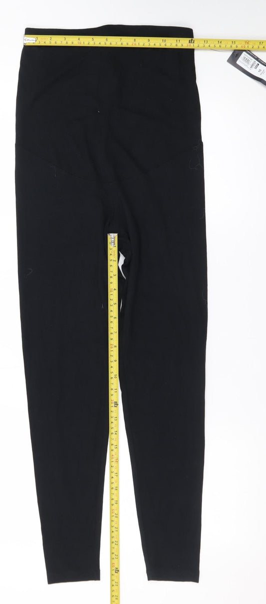 Marks and Spencer Women Black Size 10 Ankle Leggings with Stretch Waist