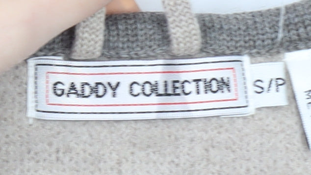 Gaddy Collection Women's Beige Wool Knit Embroidered Vest S