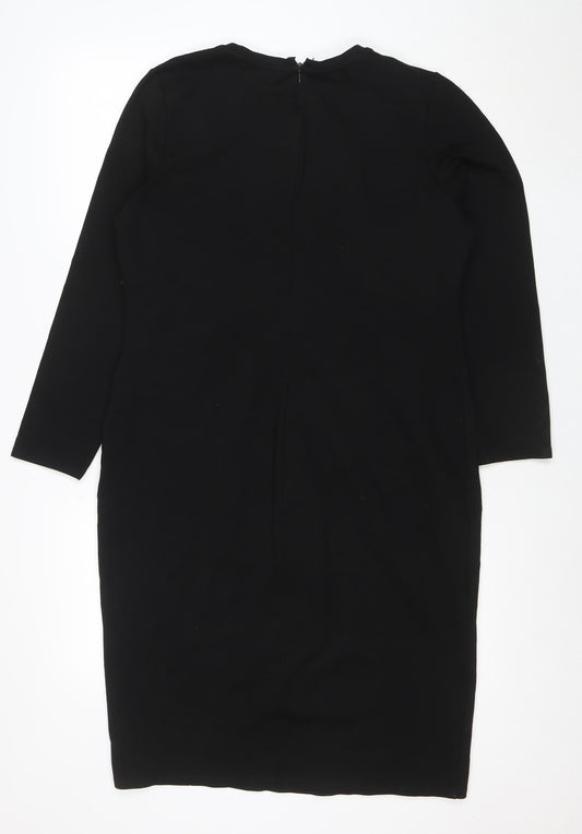 Marks and Spencer Women's Black Beaded Sheath Dress Size 16