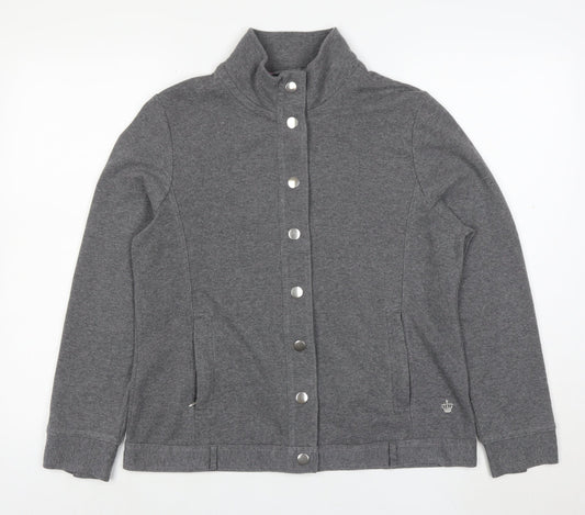 Dash Women’s Grey Cotton Blend Casual Jacket Size 14