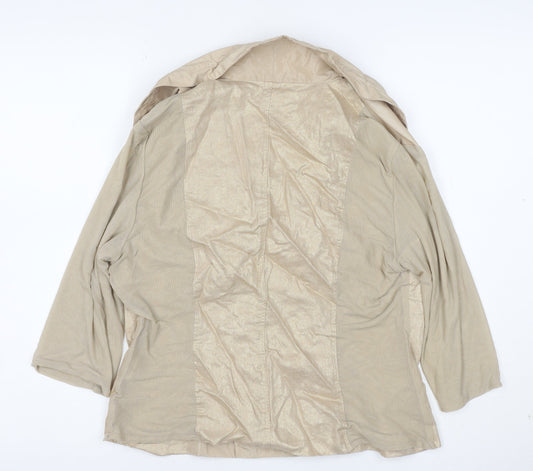 Kapaluá Women’s Beige Short Blazer Jacket Size 16 Lightweight Classic Style