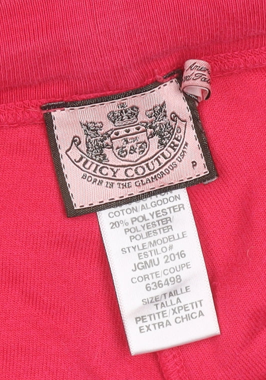 Juicy Couture Womens Pink Velour Sweatpants XS Petite Drawstring