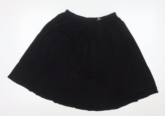 ASOS Women’s Black Size 12 A-Line Jersey Knee Length Skirt