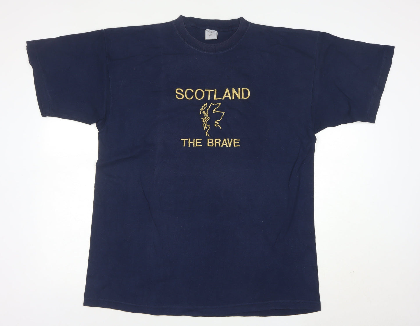 Premium Men's Navy Scotland The Brave XL Cotton T-Shirt