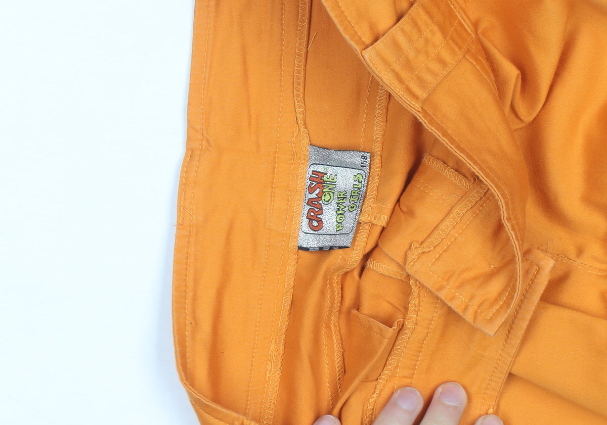 Additional view of Crash One Powerpuff girls’ orange teen flared chino trousers, size 14