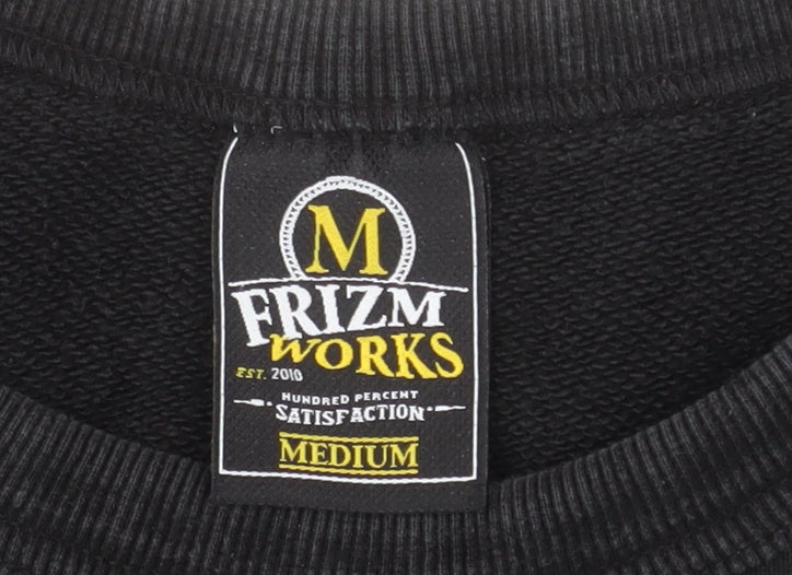 Frizmworks Men's Black Medium Crew Neck Pullover Sweatshirt