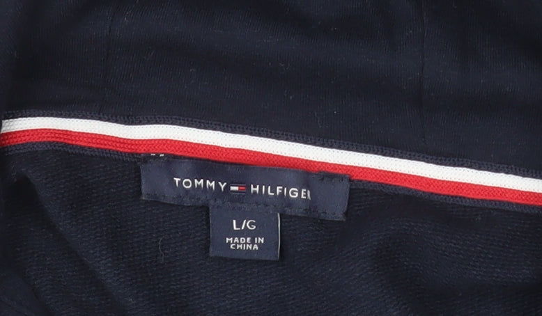 Tommy Hilfiger Women's Navy Pullover Hoodie Size L Classic Fit
